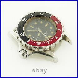 Heuer Professional 200m With Coke Bezel Ladies Watch Head For Parts Or Repairs