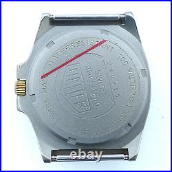 Heuer Titanium 820213 34mm Stainless Steel Watch Case For Parts Or Repair