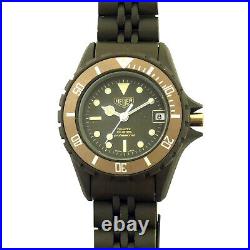 Heuer Vintage 981.008 Prof Quartz Military Green Ladies Watch For Parts/repairs