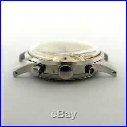 Heuer Vintage Patina Dial Big Eyes Chrono S. S. Mens Watch Head For Parts/repairs