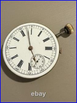 High Grade Chronograph Pocket Watch Movement for Repair Good Balance Wolf Teeth
