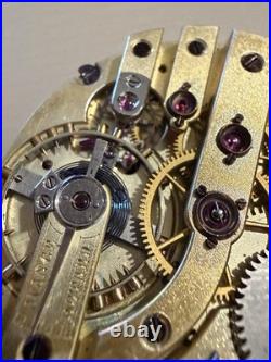 High Grade Chronograph Pocket Watch Movement for Repair Good Balance Wolf Teeth