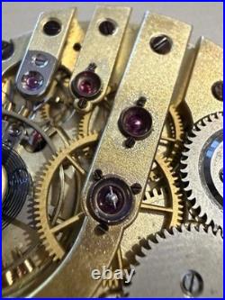 High Grade Chronograph Pocket Watch Movement for Repair Good Balance Wolf Teeth