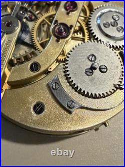 High Grade Chronograph Pocket Watch Movement for Repair Good Balance Wolf Teeth