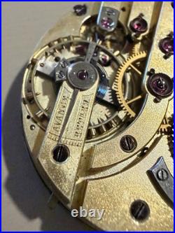 High Grade Chronograph Pocket Watch Movement for Repair Good Balance Wolf Teeth