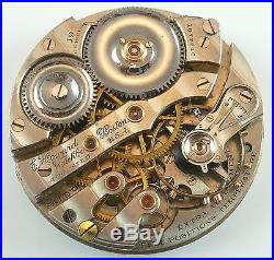 Howard Keystone Pocket Watch Movement 19 Jewels Spare Parts / Repair