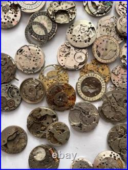 Huge 1000g+ Vintage Mechanical Watch Movement Parts Repair Lot Mixed Incomplete