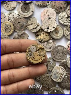 Huge 1000g+ Vintage Mechanical Watch Movement Parts Repair Lot Mixed Incomplete