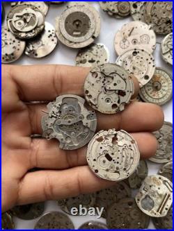 Huge 1000g+ Vintage Mechanical Watch Movement Parts Repair Lot Mixed Incomplete