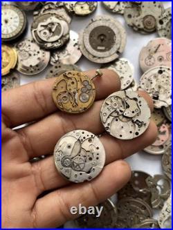 Huge 1000g+ Vintage Mechanical Watch Movement Parts Repair Lot Mixed Incomplete