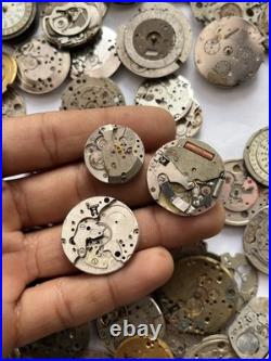 Huge 1000g+ Vintage Mechanical Watch Movement Parts Repair Lot Mixed Incomplete