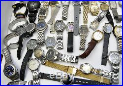 Huge 50 + Estate Vintage Men's Watch Lot Sold As Parts Or Repair