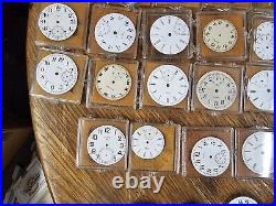 Huge Lot Pocket Watch Parts From Watch Repair Estate. Elgin Waltham & More