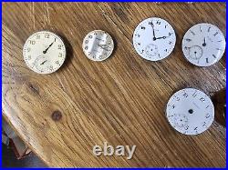 Huge Lot Pocket Watch Parts From Watch Repair Estate. Elgin Waltham & More