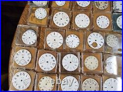 Huge Lot Pocket Watch Parts From Watch Repair Estate. Elgin Waltham & More