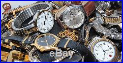 Huge Vintage & Modern Watch Lot Parts / Repair Bulova Timex Elgin Seiko Fashion
