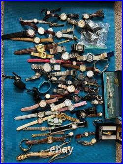 Huge Watch Lot 70+ pcs Parts Repair Not Working Vintage To Modern