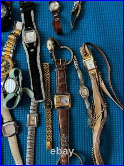 Huge Watch Lot 70+ pcs Parts Repair Not Working Vintage To Modern