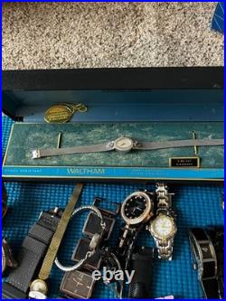 Huge Watch Lot 70+ pcs Parts Repair Not Working Vintage To Modern