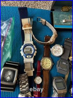 Huge Watch Lot 70+ pcs Parts Repair Not Working Vintage To Modern