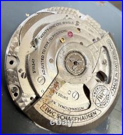 IWC cal 32111 automatic watch MOVEMENT Not Working, For Parts Repair Project
