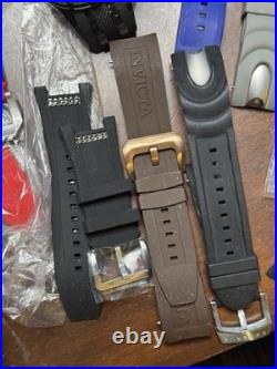 Invicta Men's Watch Parts Bands Lot For Repair