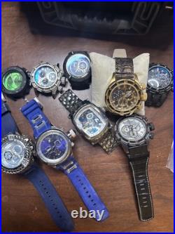 Invicta Men's Watch Parts Bands Lot For Repair
