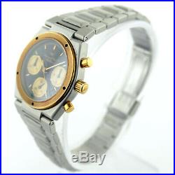 Iwc 2401959 Black+gold Dial/bezel Chrono Stainless Steel Watch For Parts/repairs