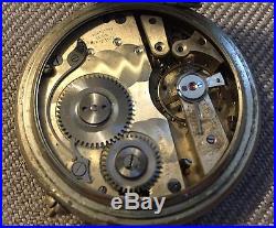 J. H. Hasler & Fils Swiss Moonphase Calendar Nickel Pocket Watch Repair or Parts