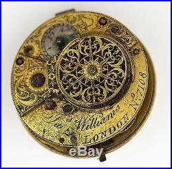 James Williams London English Verge Fusee Pocket Watch Spares Repairs Q21