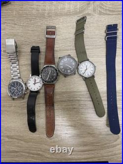 Junk Lot Watches MONDAINE SEIKO Chronograph SWATCH TIMEX ×2 Repair Parts
