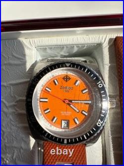 Junk Zodiac Sea Dragon ZO2202 Orange Dial Watch for Parts/Repair with Box