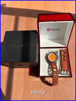Junk Zodiac Sea Dragon ZO2202 Orange Dial Watch for Parts/Repair with Box