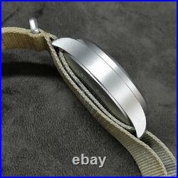 LACO Quartz Watch 39mm Broken Crystal Glass Parts Repair Junk 26cm Strap MS254