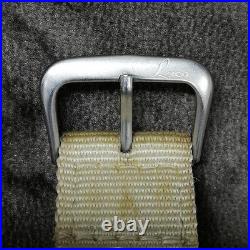 LACO Quartz Watch 39mm Broken Crystal Glass Parts Repair Junk 26cm Strap MS254