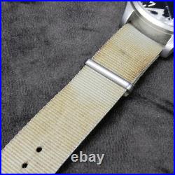 LACO Quartz Watch 39mm Broken Crystal Glass Parts Repair Junk 26cm Strap MS254