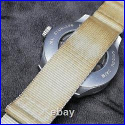 LACO Quartz Watch 39mm Broken Crystal Glass Parts Repair Junk 26cm Strap MS254