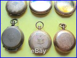 LOT Antique 20 Gold Filled / Plated Pocket Watch Case for PARTS / REPAIR / SCRAP