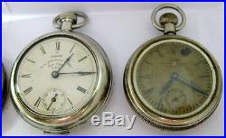 LOT Antique Dollar Pocket Watch Ansonia Ingersoll Back Wind & Set PARTS / REPAIR