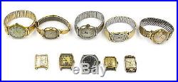 Lot Of 10 Vintage Mens Mechanical Wrist Watches For Parts Repair Longines Gruen