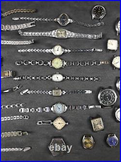 LOT OF 38 USSR Vintage Wrist Mechanical Watch Zaria, Luch Repair/Parts? 10