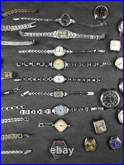 LOT OF 38 USSR Vintage Wrist Mechanical Watch Zaria, Luch Repair/Parts? 10