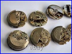 LOT Vintage Oris Watch Movement Repair Parts Spares Watchmaker automatic 645 648