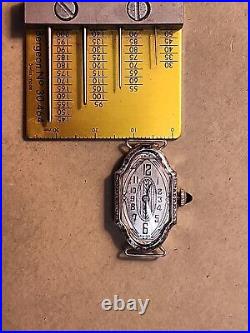 Ladies 14K Gold Cased Art Deco Swiss Watch With Wire Lugs For Parts/Repairs