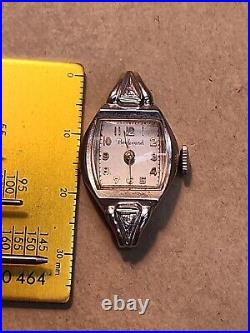 Ladies 14K White Gold Cased Boulevard Watch For Parts/Repairs 3.6 Grams