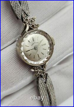 Lady Elgin Vintage 14k Solid Gold Case & Diamond Accent Watch PARTS / REPAIR