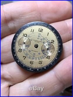 Landeron 48 Chronograph Not Working For Parts Repair Vintage Watch