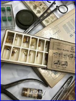 Large Lot Of Vintage Watchmaker Watch Repair Tools Parts