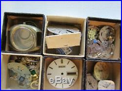 Large Lot Quartz Watch Movement Watchmaker Parts Repair, Steampunk
