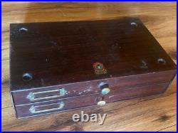 Large Lot Swartchild 2 Drawer Metal Cabinet Swiss Materials Watch Parts Repair